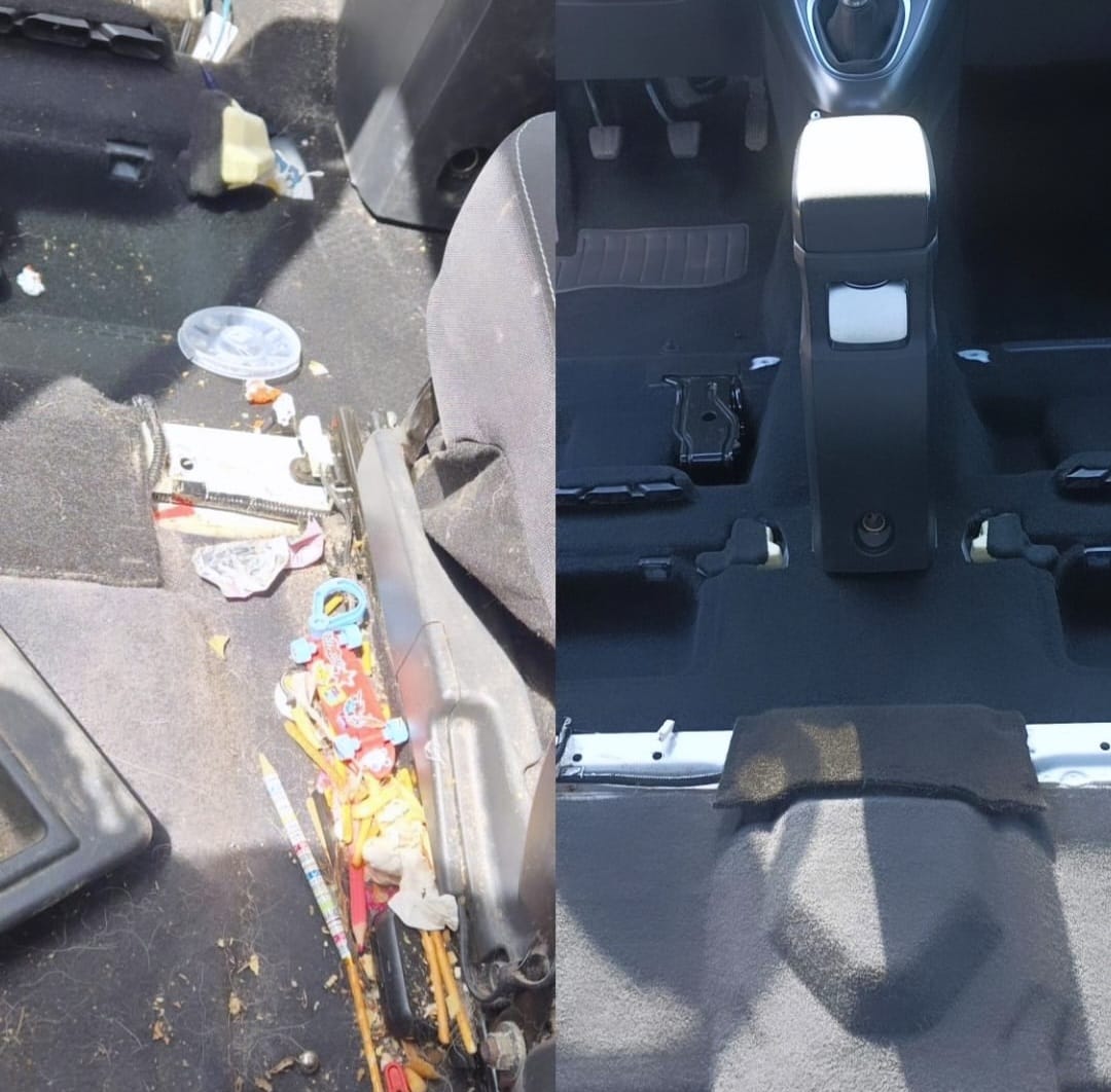 Auto prije i poslije čišćenja